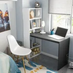 FORES Mesas De Estudio Y Escritorios Baratos^Escritorio Con Estantería Duplo Blanco Artik - Ceniza 120 X 144 X 53 CM