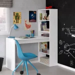 FORES Escritorios Juveniles Blancos|Mesas De Estudio Y Escritorios Baratos^Escritorio Con Estantería Duplo Blanco Artik 120 X 144 X 53 CM