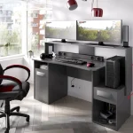 DEKIT Escritorios Juveniles Para PC|Mesas De Estudio Y Escritorios Baratos^Escritorio Gamer Fosk Grafito