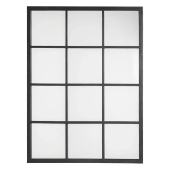 IXIA Espejos^Espejo De Madera Ventana Cuadros Negro 90 X 120 X 3 Cm