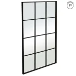 IXIA Espejos^Espejo De Pared Tipo Ventana Reflejo Urbano Negro 90 X 120 X 3 Cm