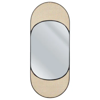 IXIA Espejos^Espejo Natural - Negro Metal Decoración 41 X 1,50 X 99 Cm