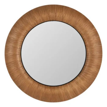 IXIA Espejos^Espejo Redondo Madera Natural 100,5 X 5,5 X 100,5 Cm