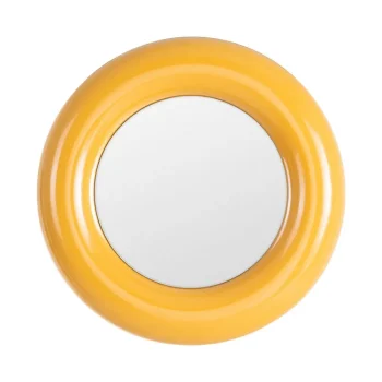 IXIA Espejos^Espejo Redondo Metálico Mostaza 64 X 64 X 5 Cm