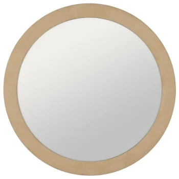 IXIA Espejos^Espejo Redondo Tapizado Beige Grande 120 X 120 X 4 Cm