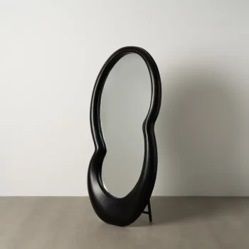 IXIA Espejos^Espejo Vestidor Tapizado PU Negro 85 X 170 X 10 Cm