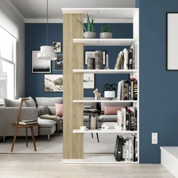 FORES Estanterías^Estantería Alida En Blanco Artik Roble Canadian