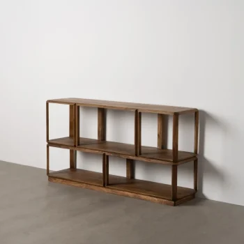 IXIA Estanterías^Estantería Baja Natura Madera De Mango Natural 160 X 85 X 42 Cm