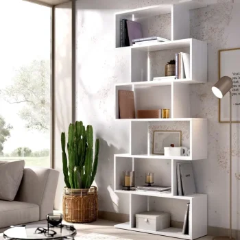 DEKIT Estanterías^Estantería Lis Alta Blanco Brillo