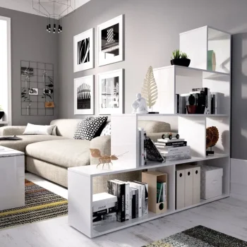 DEKIT Estanterías^Estantería Ten Blanco Brillo