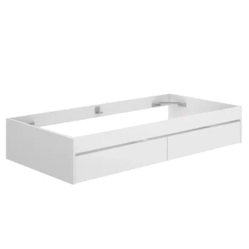 DEKIT Camas Nido 90|Camas Nido Con Cajones^Estructura De Cama Juvenil Con Dos Cajones Lago Blanca 96 X 40 X 195 Cm