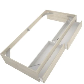 DEKIT Camas Nido 90|Camas Nido Con Cajones^Estructura De Cama Juvenil Con Dos Cajones Lago Roble Natural  96 X 40 X 195 Cm