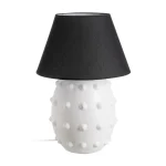 IXIA Iluminación^Lámpara De Mesilla Cerámica Blanca - Negra 50 X 73 X 50 Cm