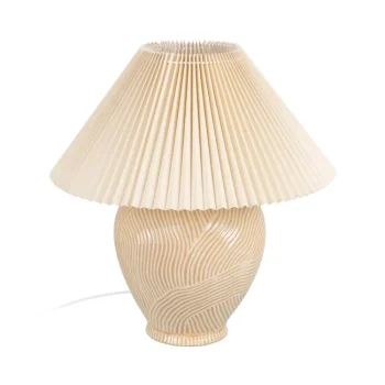 IXIA Iluminación^Lámpara De Mesilla Cerámica Marrón - Beige 52 X 58 X 52 Cm