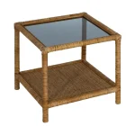IXIA Mesas Auxiliares^Mesa Auxiliar Cuadrada Cristal Ratán 50 X 45 X 50 Cm