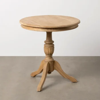 IXIA Mesas Auxiliares^Mesa Auxiliar Redonda De Madera Mindi Natural 70 X 77 X 70 Cm