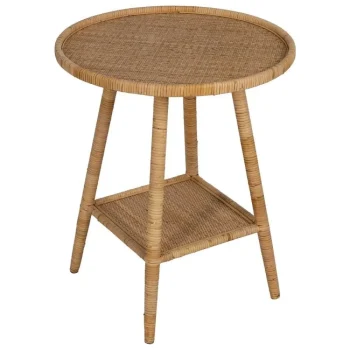 IXIA Mesas Auxiliares^Mesa Auxiliar Redonda En Ratán Natural Salón 60 X 71 X 60 Cm