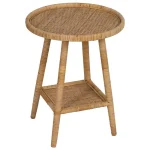 IXIA Mesas Auxiliares^Mesa Auxiliar Redonda En Ratán Natural Salón 45 X 56,5 X 45 Cm