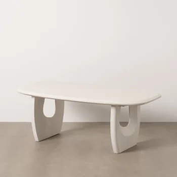 IXIA Mesas Auxiliares^MESA CENTRO BLANCO ROZADO 130 X 70 X 46 CM