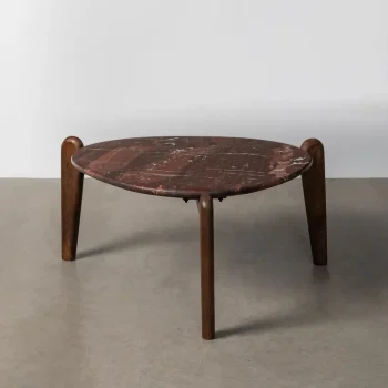 IXIA Mesas Auxiliares^MESA CENTRO MÁRMOL/MADERA SALÓN 82 X 85 X 40 CM