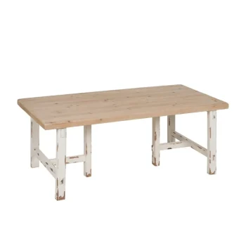 IXIA Mesas De Comedor^MESA CENTRO NATURAL-BLANCO 120 X 60 X 48 CM