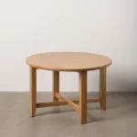 IXIA Mesas Auxiliares^MESA CENTRO NATURAL MADERA MINDI SALÓN 80 X 80 X 50 CM