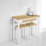 VELASCO Mesas De Cocina Plegables^Mesa Cocina Libro Málaga Roble Medio 40 X 77 X 40 Cm