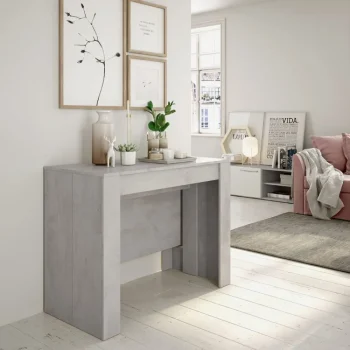 FORES Mesas Consola|Mesas De Comedor^Mesa Consola Extensible Cemento 90 X 78 X 51 - 237 Cm ¡5 Posiciones!