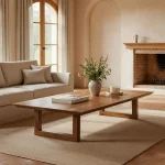 IXIA Mesas Auxiliares^Mesa De Centro Rectangular En Madera De Acacia Marrón 150 X 30 X 70 Cm