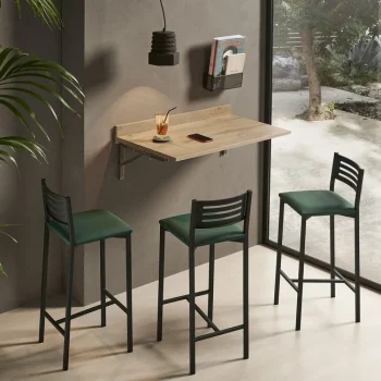 VELASCO Mesas De Cocina Plegables^Mesa De Cocina Abatible Laminado Roble Hercules Zaragoza 90 X 50 X 12 Cm