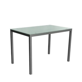 NAKURA Mesas De Cocina Fijas^Mesa De Cocina Cristal Fija Murcia