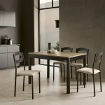 VELASCO Mesas De Cocina Extensibles^Mesa De Cocina Extensible A Coruña Roble Hercules - Negro