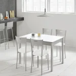 VELASCO Mesas De Cocina Fijas^Mesa De Cocina Fija Niza Laminado Blanco Tamaño A Elegir