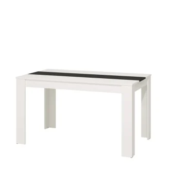 NAKURA Mesas De Comedor^Mesa De Comedor Barata Denia Blanco - Negro 135 X 75 X 80 Cm