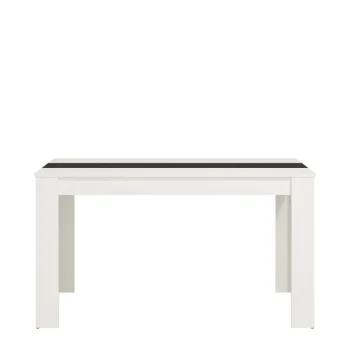 NAKURA Mesas De Comedor^Mesa De Comedor Barata Denia Blanco - Negro 135 X 75 X 80 Cm