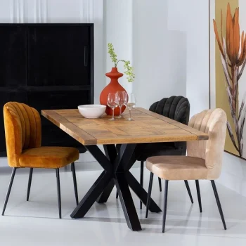 IXIA Mesas De Comedor^Mesa De Comedor De Madera De Mango 160 X 76 X 90 Cm