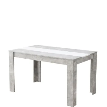 NAKURA Mesas De Comedor^Mesa De Comedor Denia Cemento - Blanco 135 X 75 X 80 Cm