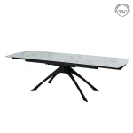 IXIA Mesas De Comedor^Mesa De Comedor Extensible Marmolada Beige-Negro 180 X 76  x 90 Cm