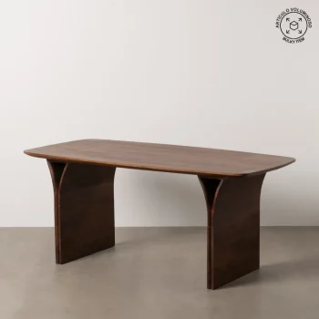 IXIA Mesas De Comedor^Mesa De Comedor Moderna Con Patas De Madera Marrón 180 X 76 X 90 Cm