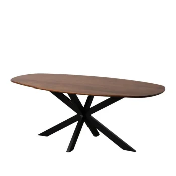 IXIA Mesas De Comedor^Mesa De Comedor Ovalada Talaia Patas Hierro Trenzado 200 X 76 X 100 Cm