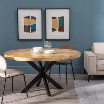 IXIA Mesas De Comedor^Mesa De Comedor Redonda Madera De Mango 150 X 77 X 150 Cm