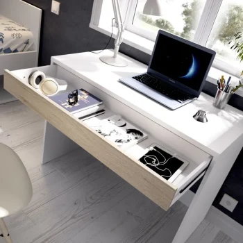 DEKIT Mesas De Estudio Y Escritorios Baratos^Mesa De Estudio Con 1 Cajón Tok 90 X 74 X 50 Cm