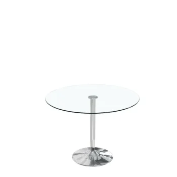 NAKURA Mesas De Comedor^Mesa De Salón Cristal Redonda Runa 90 X 75 X 90 Cm