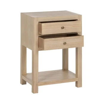 IXIA Mesillas De Noche^Mesilla De Noche 2 Cajones Con Estante Inferior Natural 45 X 66 X 30 Cm