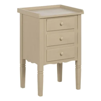IXIA Mesillas De Noche^Mesilla De Noche 3 Cajones DM  Crema 43 X 66 X 33 Cm