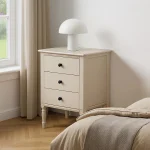 IXIA Mesillas De Noche^Mesilla De Noche 3 Cajones Gris Claro 43 X 61 X 33 Cm