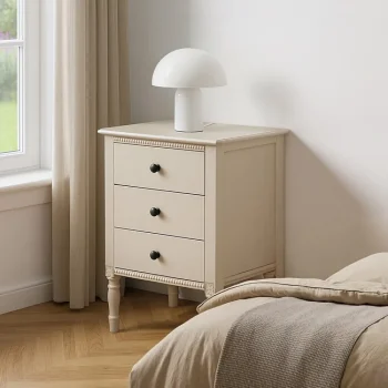 IXIA Mesillas De Noche^Mesilla De Noche 3 Cajones Gris Claro 43 X 61 X 33 Cm