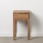 IXIA Mesillas De Noche^Mesilla De Noche De Madera De Mango Straight Line 1 Cajón Natural 40 X 65 X 40 Cm