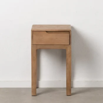 IXIA Mesillas De Noche^Mesilla De Noche De Madera De Mango Straight Line 1 Cajón Natural 40 X 65 X 40 Cm