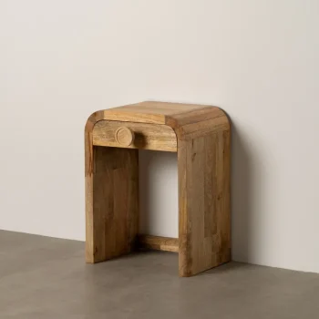 IXIA Mesillas De Noche^Mesilla De Noche De Madera De Mango 1 Cajón Natural 45 X 55 X 30 Cm